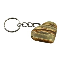 New Vintage Handmade Heart Shape Keychain Plain and Banded Heart Keychain Plain and Banded