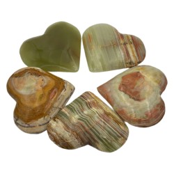  Green Onyx Heart Shape Love Heart Crystals Polished Love Sign Love Symbol  4 Inch Best Gift Item